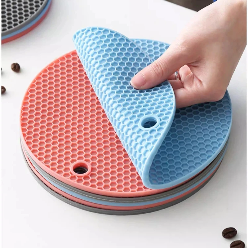 Heatproof Silicone Table Mat Nordic Heat-resistant Pot Mat Stewpot Mat Home High-temperature Resistant Table Mat Bowl Cup Mat