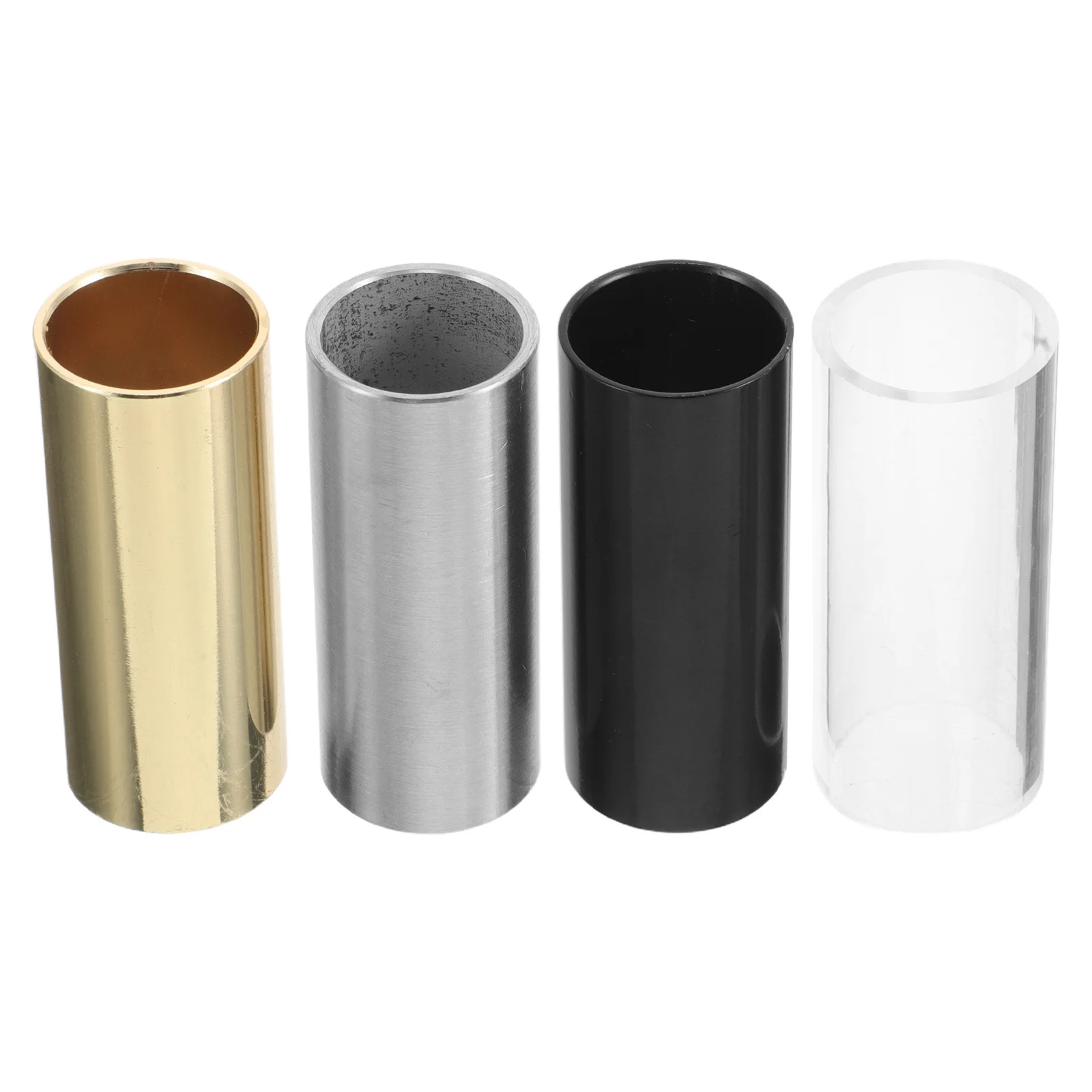 

4Pcs Guitar Slide Bars Metal Slides 60mm Length Finger Slider Tone Enhancer for Electric Acoustic Bass Guitar Strings