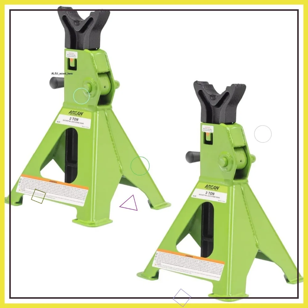 3トンの頑丈なスチール製ジャッキスタンド、安全なロックと幅広のベースで車両を支える