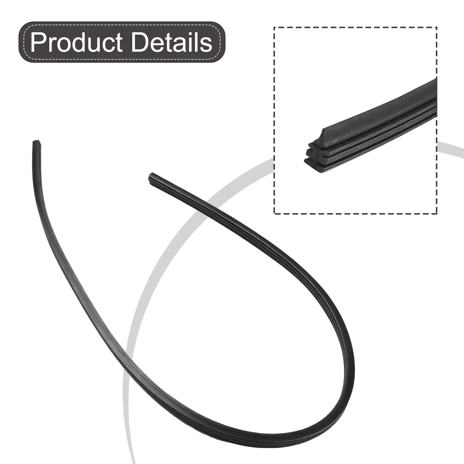 Car Wiper Blade Refill Strip Vehicle Rubber Wiper Blade Refill Car Wiper Blade Elastic Windscreen Wipers Insert Rubber Strip