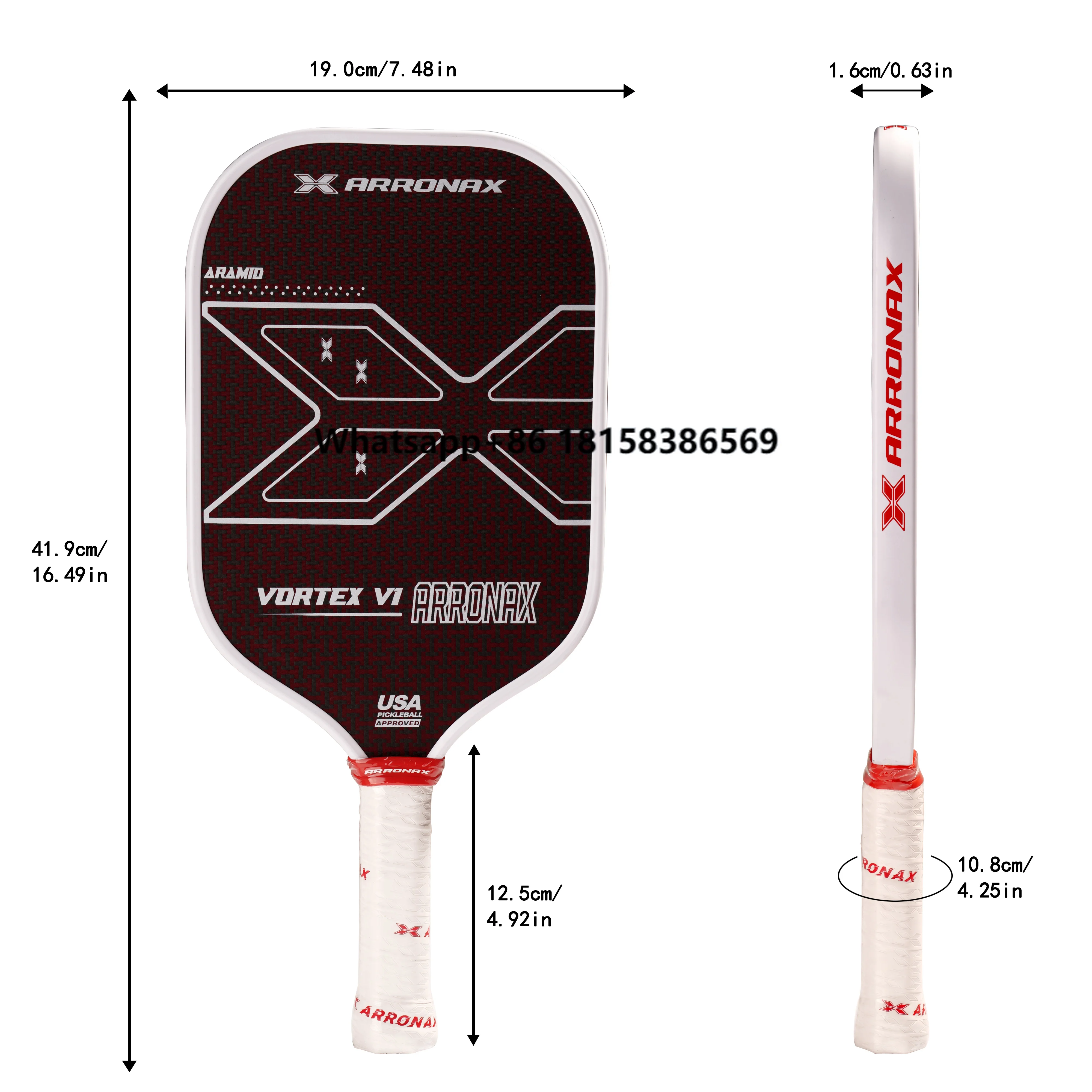 

USA Pickleball Standard Pickle Ball Paddle Mixed Aramid Rough Surface High Spin Thermoformed Pickleball Paddle