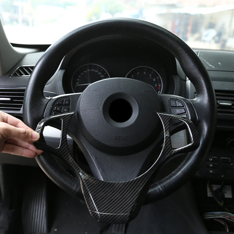 

ABS Carbon Fiber Car Steering Wheel Panel Frame Trim Cover Sticker For BMW X3 E83 2006 2007 2008 2009 Interior Accessories