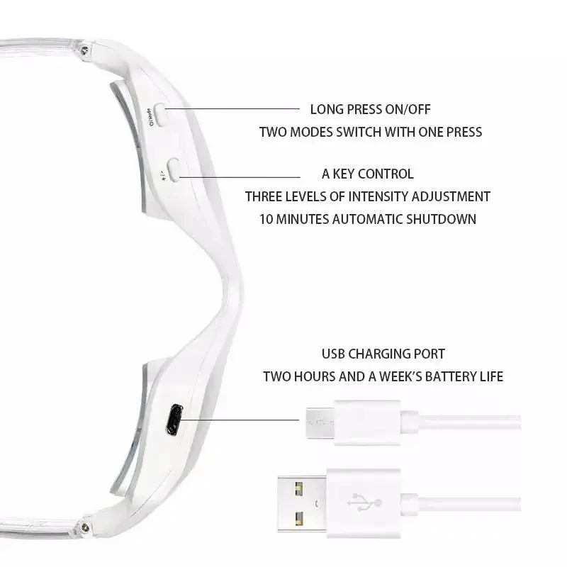 جهاز تدليك العناية بالعين بالاهتزاز الكهربائي ، علاج حراري ، مرخي للعين ، تخفيف إجهاد العين ، القضاء على الهالات السوداء