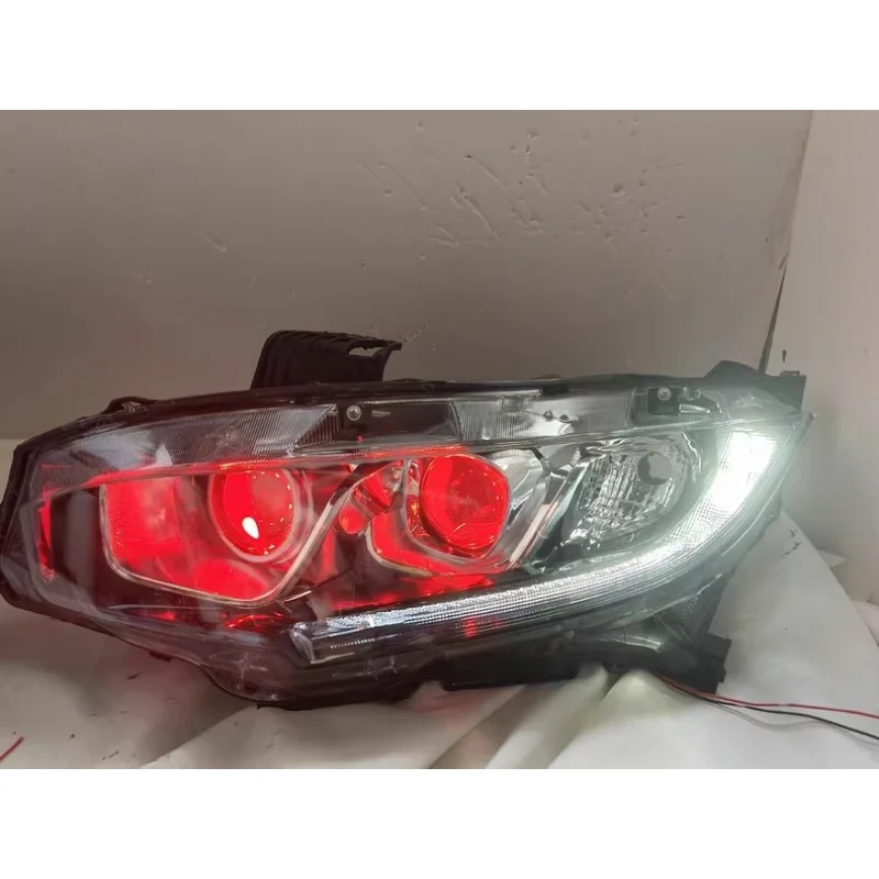 

Car Front Headlight Assembly for Honda civic 10th 16-21 modified Demon Eye Led Daytime running Light