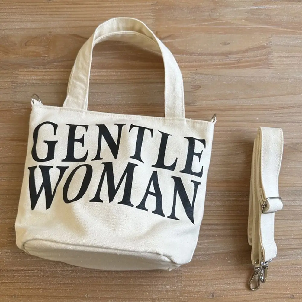 Fashion Canvas Shoulder Bag Casual Large Capacity Gentlewoman Tote Bag Letter Printing Underarm Bag Woman\'s Handbag