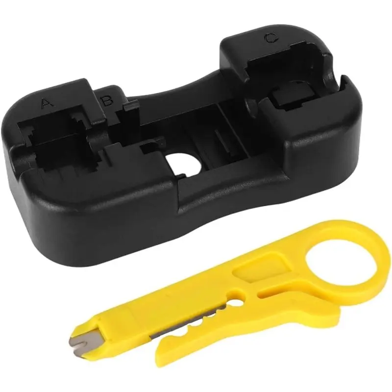 BHBD-Jack Punch Down Stands(2Pcs) For RJ11/For RJ12 For RJ45 90°& 180° Jacks With 2 Wire Stripper Tools Kit