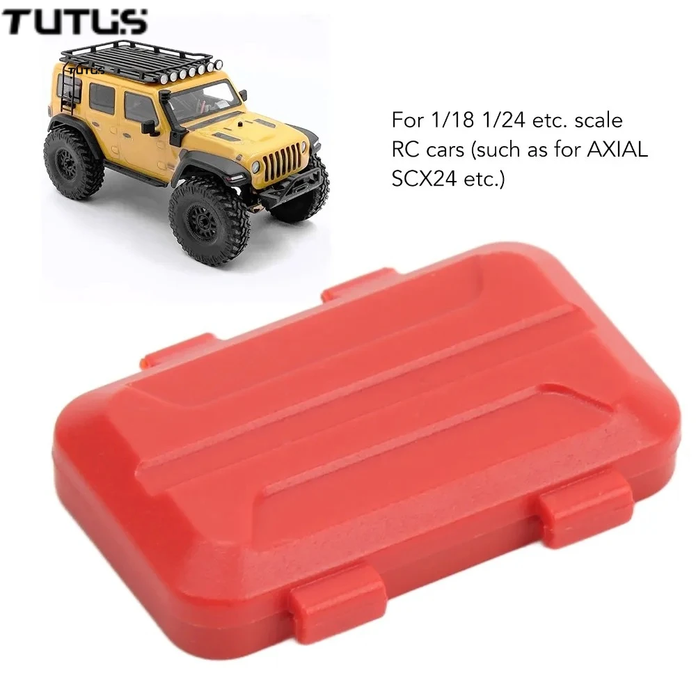 Plastic Side Tool Box High Simulation Lightweight RC Car Tool Box Tool Storage Box for Axial SCX24 1/24 RC Car