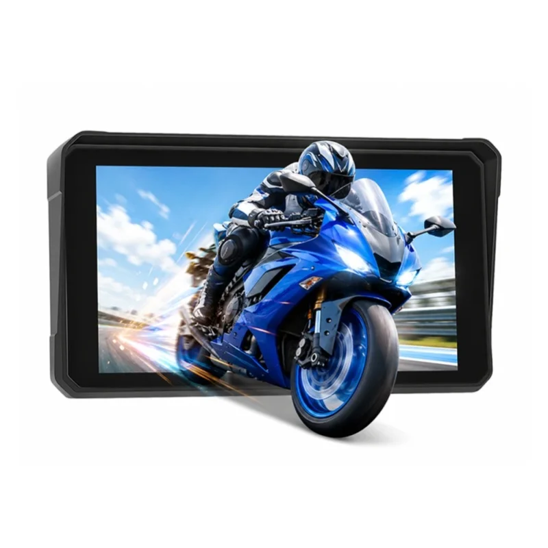 Podofo 6 Zoll IP68 Wasserdichter tragbarer Touchscreen-Auto-Multimedia-Player, kabelloses Carplay, Android Auto, intelligenter Audio-Player, unterstützt Bluetooth, Freisprechfunktion,