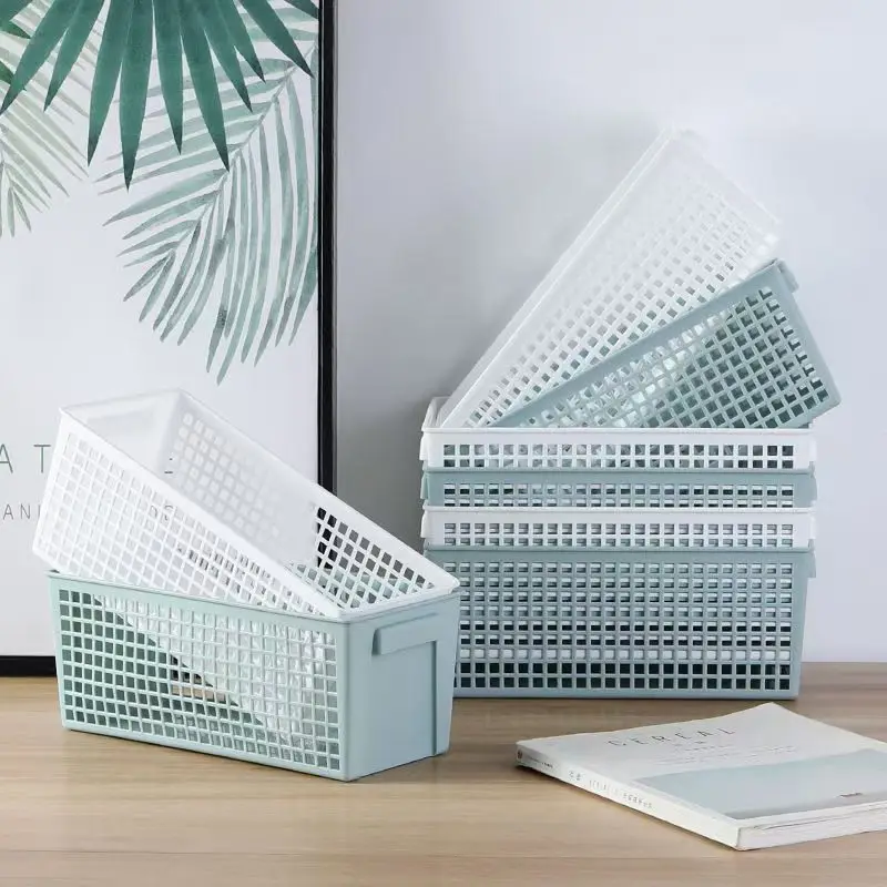 

Multi-Purpose Storage Basket Snacks StorageHollow Rectangular Ins Storage Box BasketSorting Sundries Plastic Basket