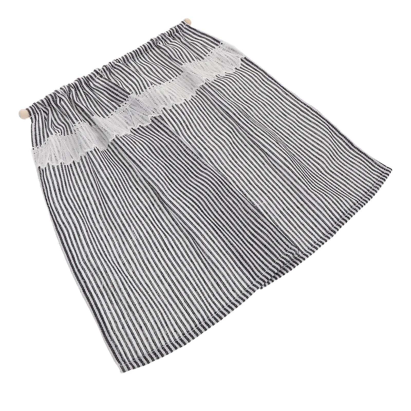 

Miniature Striped Curtains Tiny House 1:12 Scale Small Window Drapes Mini Dollhouse Window Treatments Accessories