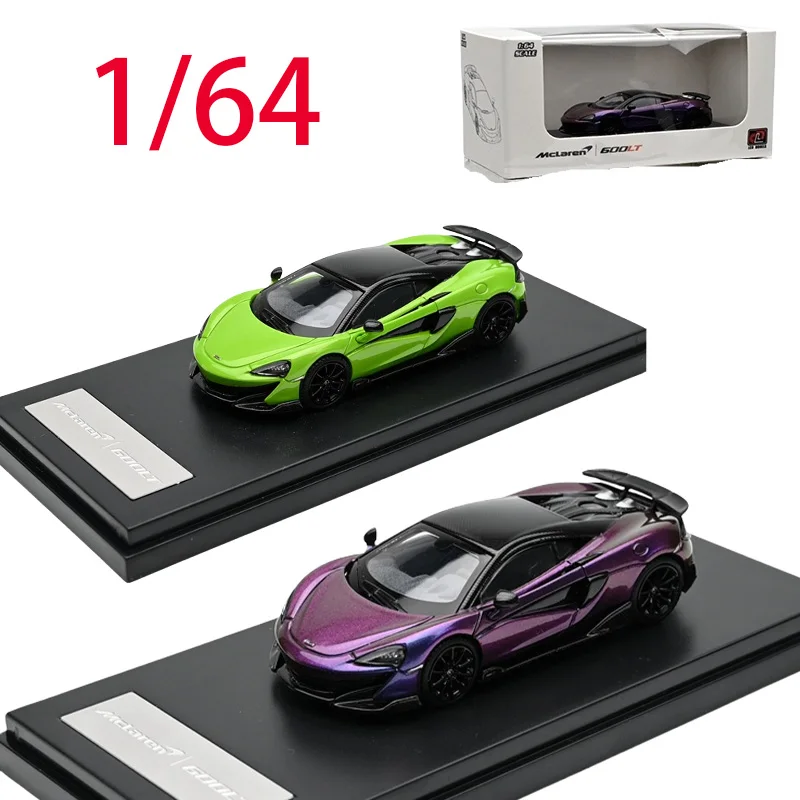 LCD دييكاست 1/64 مقياس ماكلارين سبيكة سيارة نموذج ماكلارين 600LT سبيكة سيارة نموذج لعب المركبات لعب للبنين الصندوق الأصلي