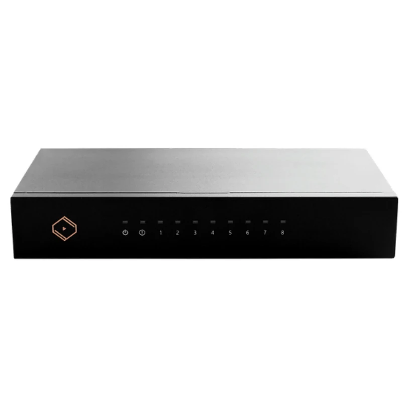 مفتاح الملاك الصامت Bonn N8 8 منافذ لمشغل الوسائط المتدفقة 100 متر/1000 متر RJ45 HIFI Switch sichеão Comunтаatore