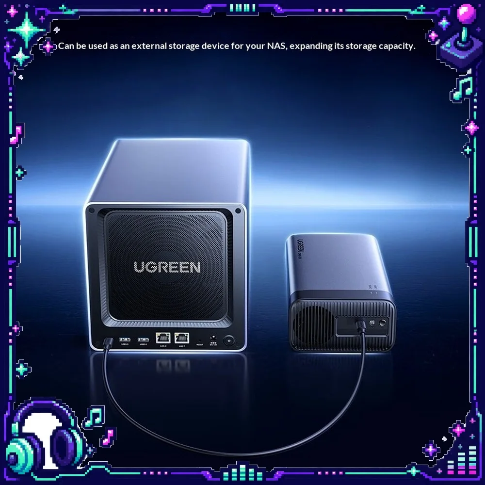 UGREEN 25287 Dual Bay Hard Drive Enclosure SATA HDD Storage Docking Station Cooling Fan for PC