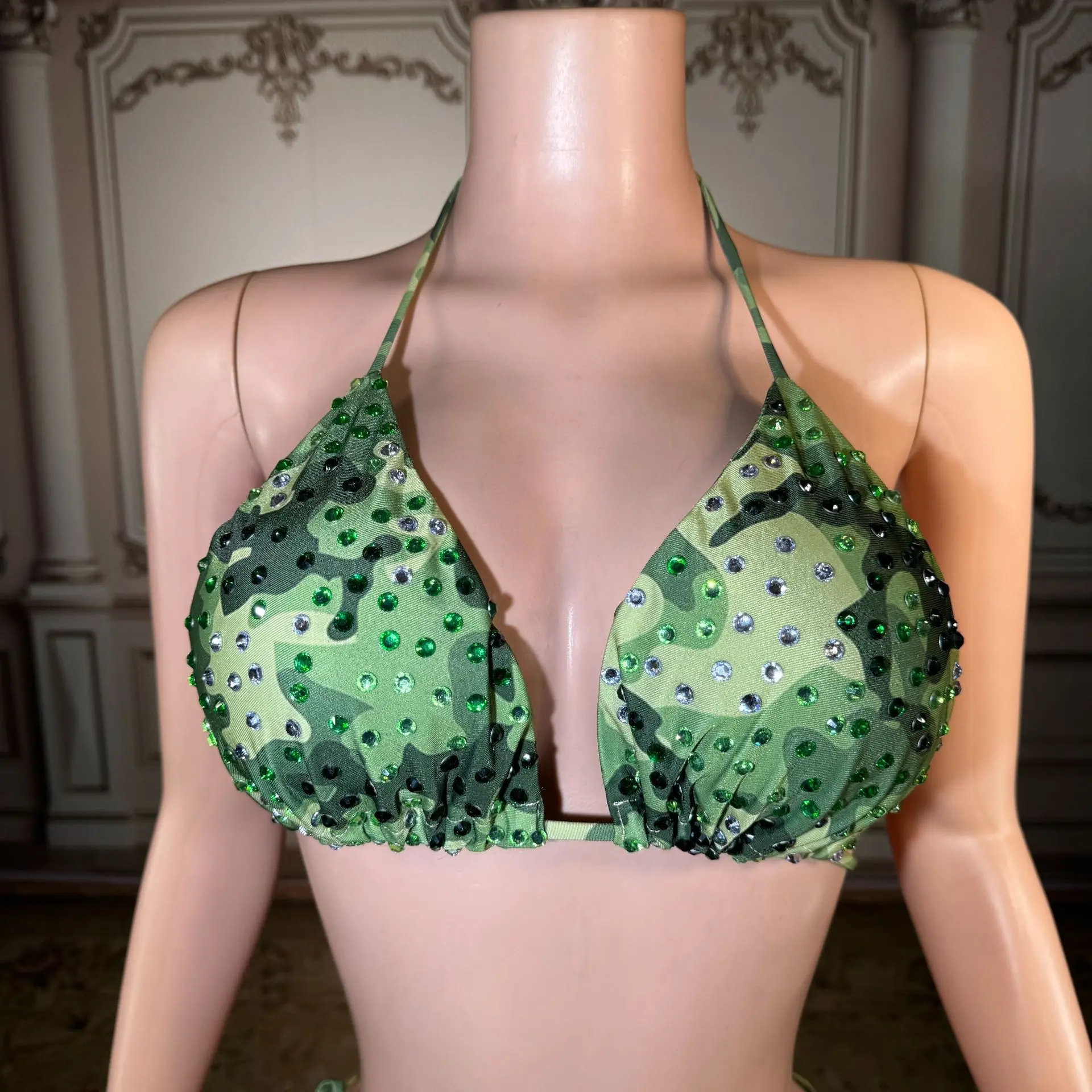 Wholesale Custom Luxury OEM Brazilian Extreme Triangle String Sexy Thong Animal Print Snakeskin Sexy Micro Bikini Sets Swimsuit