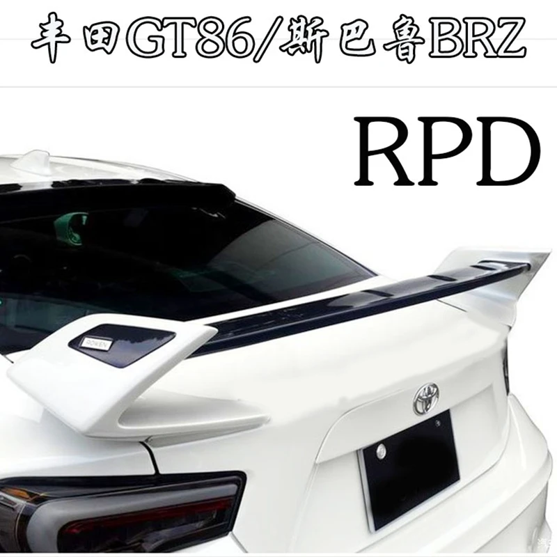 Car-styling Unpainted black FRP Style GT 86 BRZ Rear Trunk wing spoiler For Subaru BRZ Toyota 86 GT86