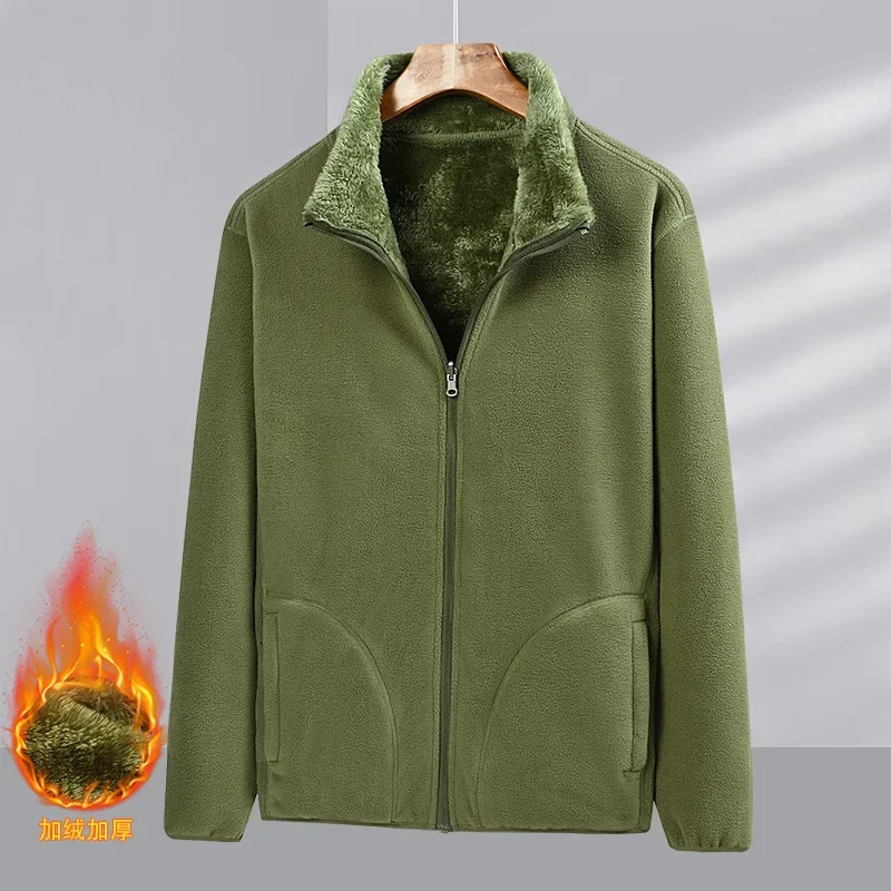 2026 Outdoor Fleece Warme Windjacke Herren Wanderjacke mit Taschen Freizeitmantel Winter Taktische Softshell-Jacke für Männer