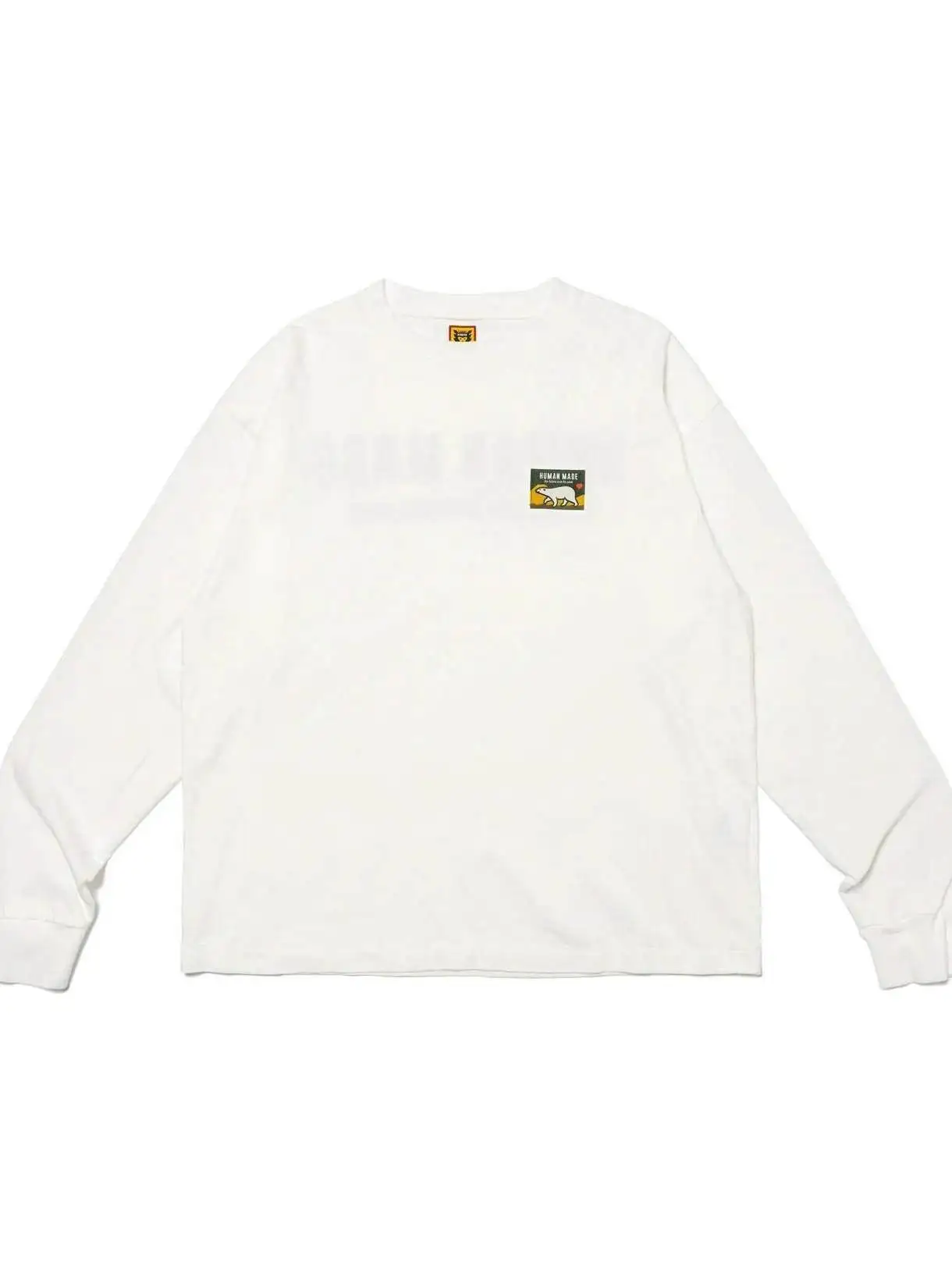 HUMAN MADE SS26 Polar Bear Graphic Long Sleeve T Shirt Back Logo Print Unisex Cotton