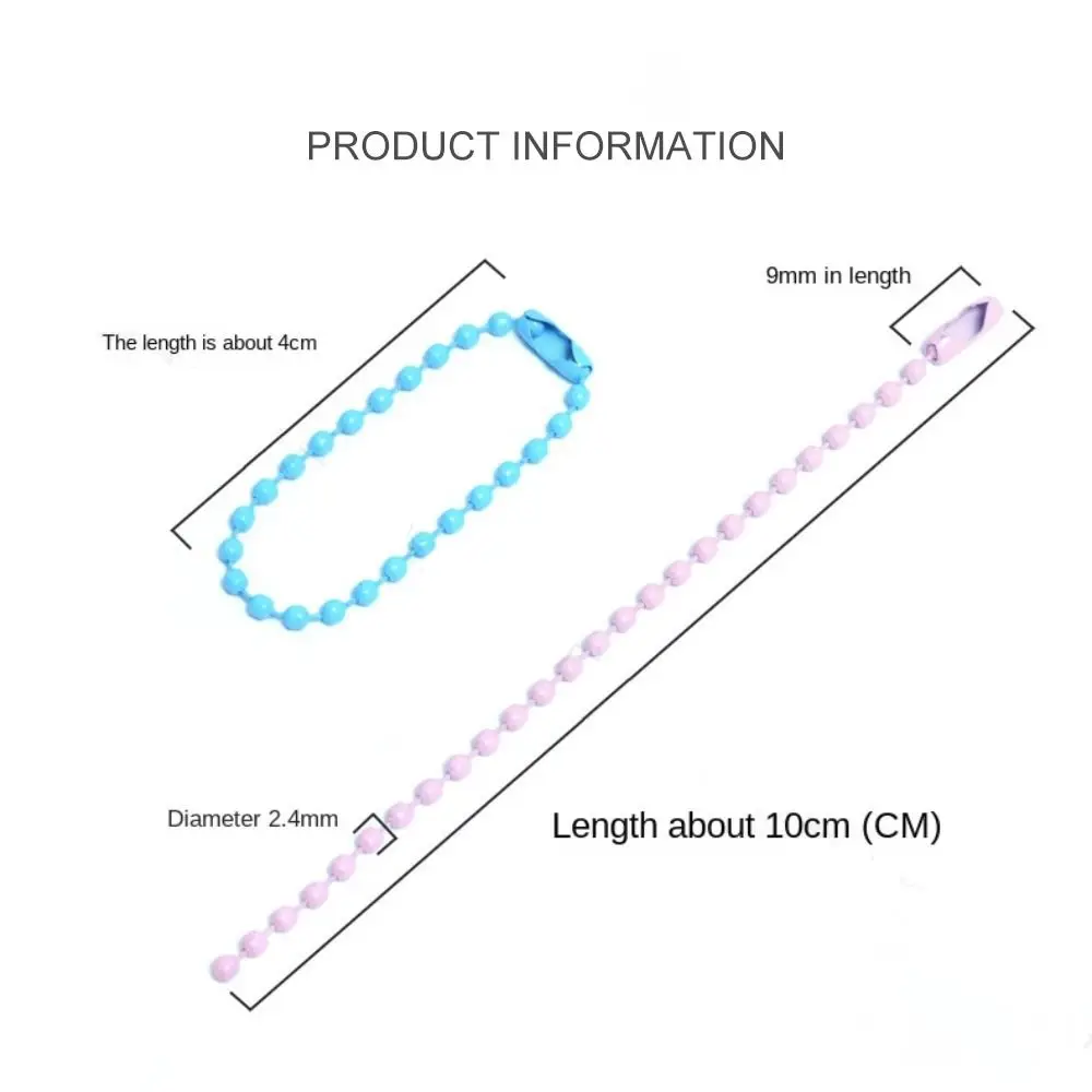 핸드 태그 커넥터 인형, 볼 비드 체인, 금속 DIY 키 체인, 수제 인형 라벨, 10cm, 50 개, 100 개, 신제품