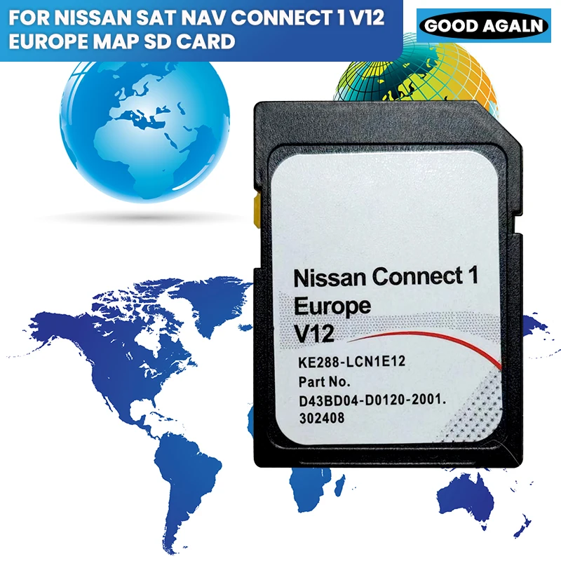 GPS SD card for Nissan Qashqai, Evalia ,Juke, Micra ,X-Trail , Connect 1 V12 SD card Navigation SD card Europe map SD card