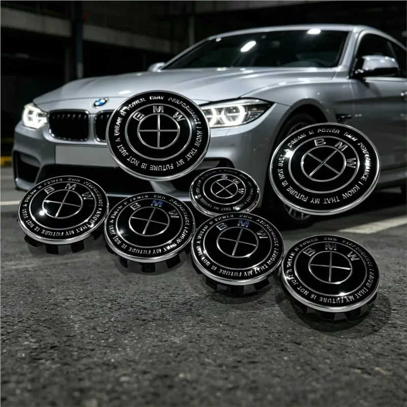 1/4/7Pcs Car Hood Rear Emblem Steering Wheel Stickers Rims Cap Badge For BMW G01 G20 X3 X5 F30 E36 F20 E46 X6 M4 E60 E93 E87