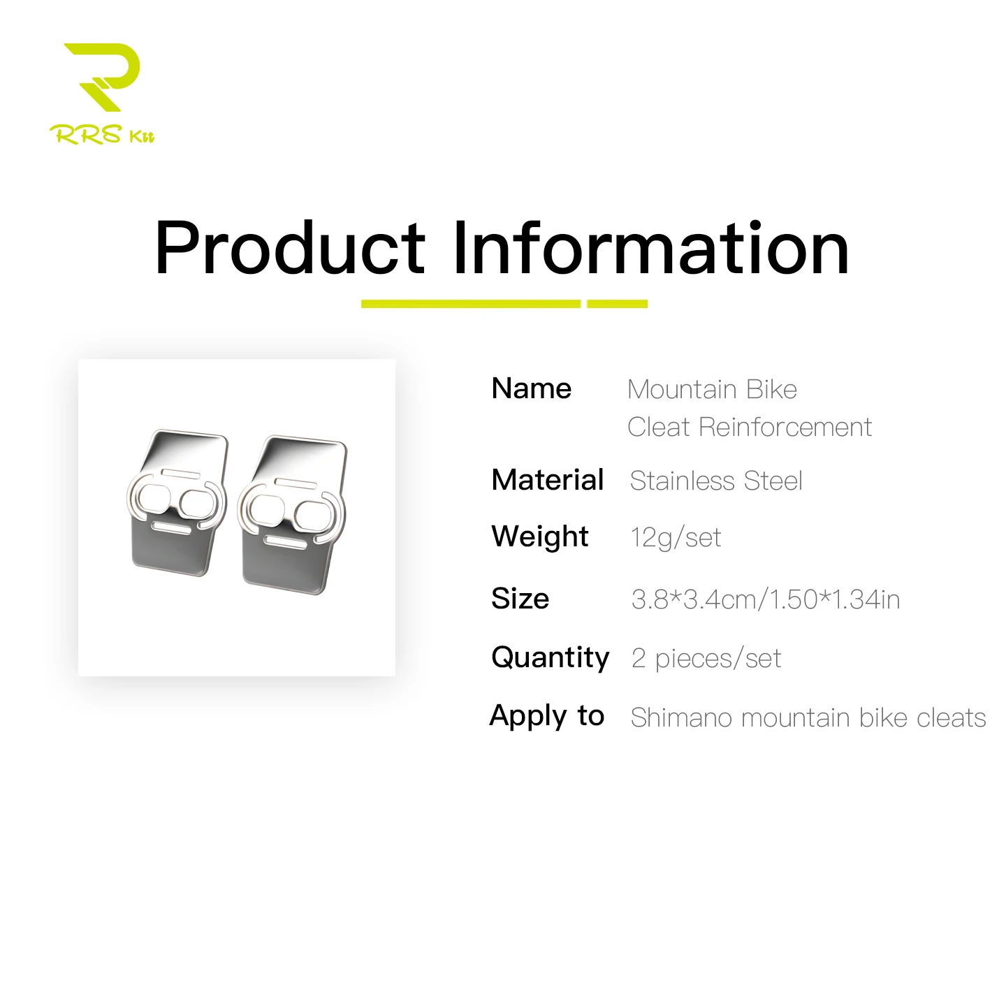 RRSkit Stainless Steel Mountain Bike Lock Shoe Pedal Cleats Pad Reinforcement For Shimano MTB Cleats Durable Cycling Accessories view 4