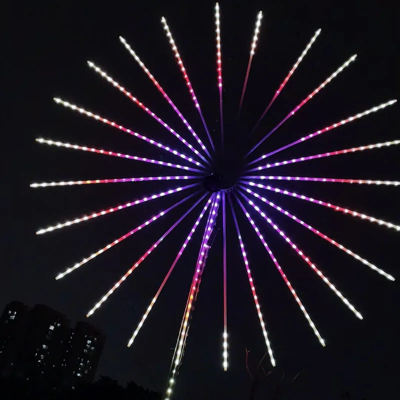 2026 New Year Holiday Decor Electronic Firework Lights, Waterproof Anti-freeze, Custom Pattern Programmable Outdoor Lighting