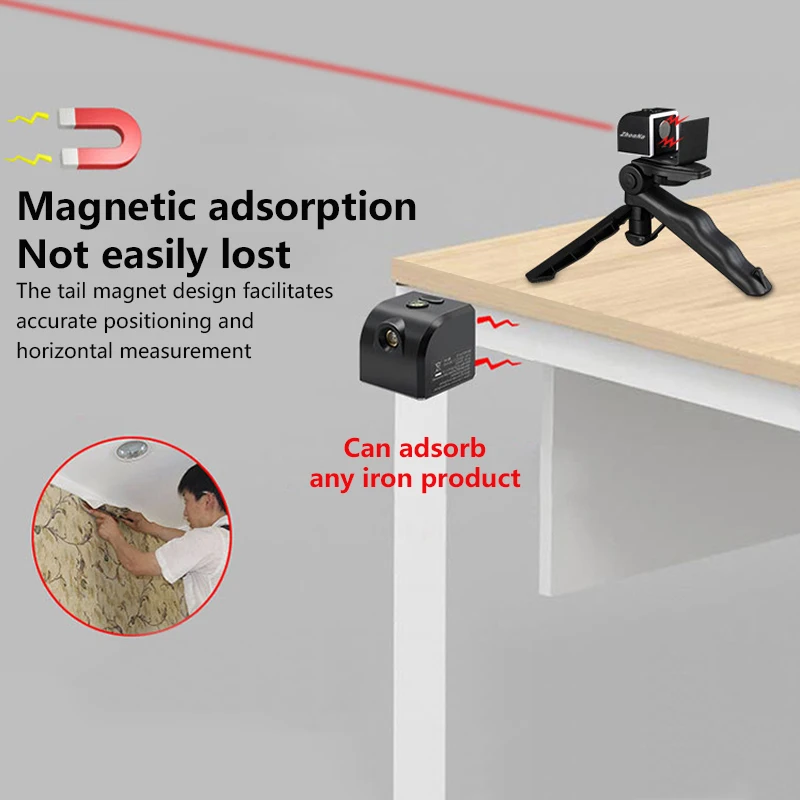 USB Charging Mini Professional Laser Level Horizontal Vertical Cross Lines Green/Red Laser Beam Line Indoors and Outdoors