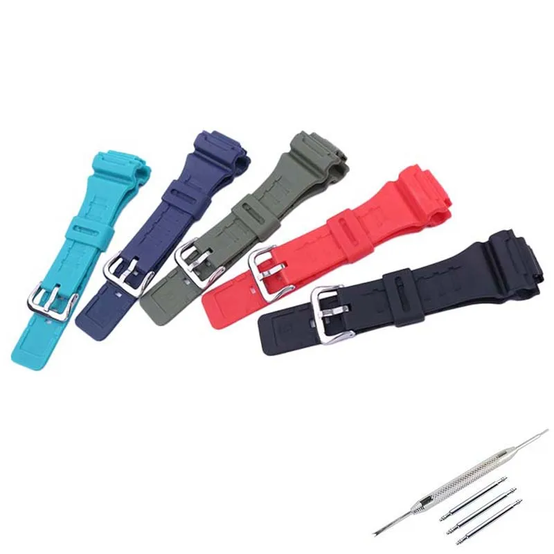 

18mm men's resin watch band Compatible for Casio AQ-S810W AEQ-110W W-735H watch strap women rubber sports wristband accessories