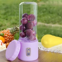1PC 450ML Portable Fruit Juice Blenders Summer Electric Mini Bottle Home USB 6 Blades Juicer Cup Machine