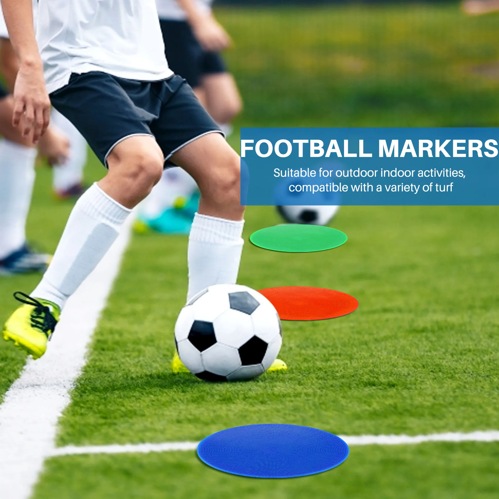 

ABHS-12Pcs Colored Spot Marker Non-Slip Agility Markers Flat Cones Dots For Football Basketball Training Dance Practice