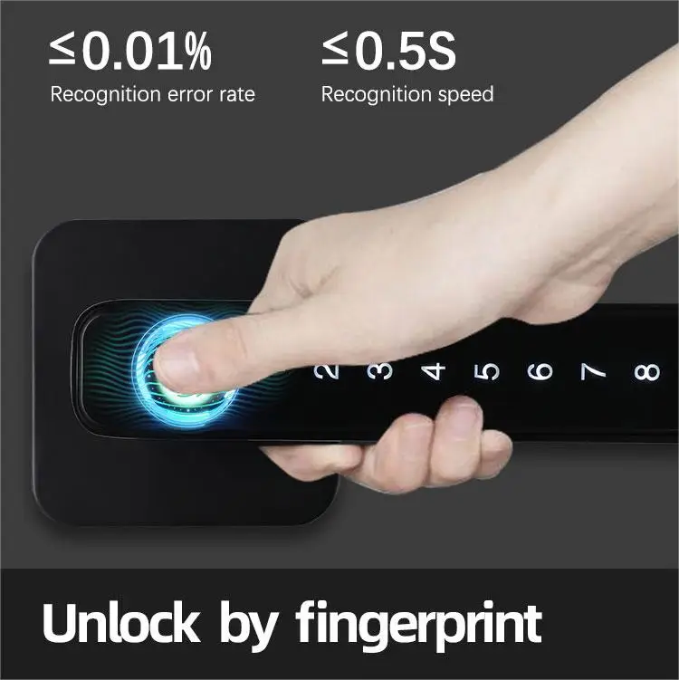 Biometric Smart Door Lock Fingerprint Password Electric Digital Handle Tuya Zinc Alloy Keyless Remotely Security Home KingKu