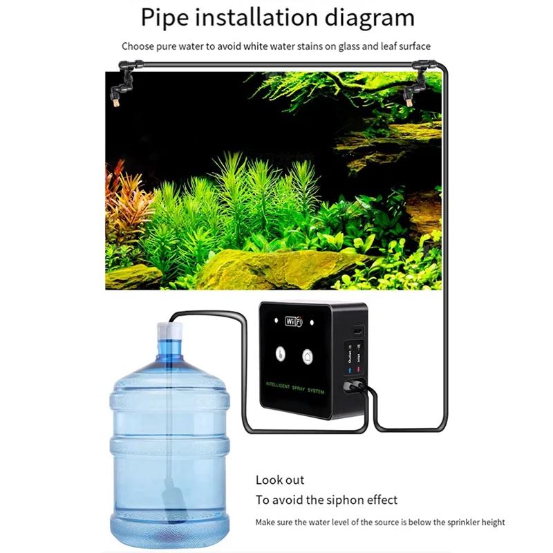 AA14 New Rainforest Sprayer Wifi Control Automatic Mist Rainforest Timing Sprays System Kit Irrigation Timer Reptile Sprayer
