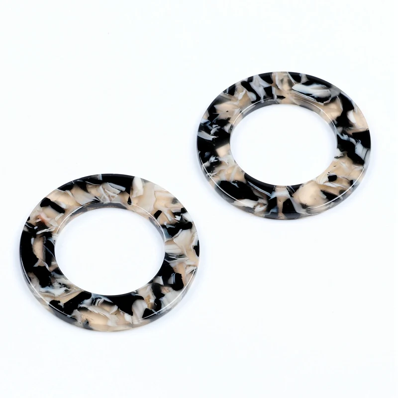 Leopard Print Circle Charm for DIY Jewellery Making