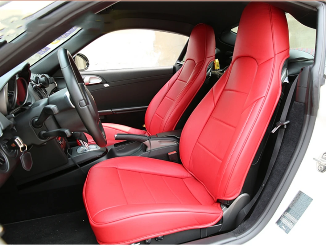 Custom Fit Car Seat Cover 2 Seats Durable Waterproof Nappa Leather for Porsche 718 Boxster 911 BMW Z4 Audi TT Jaguar F-Type