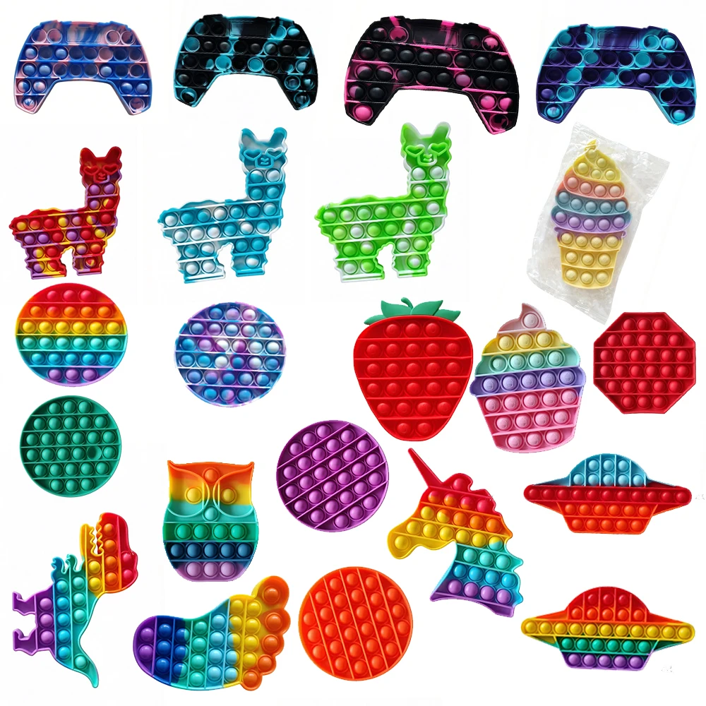 Push Pop Bubble Fidget Sensory Toy Stress Relief Toys Pack for Kids Adults Rainbow Anti-Anxiety Tools Office Stress Relief Toys