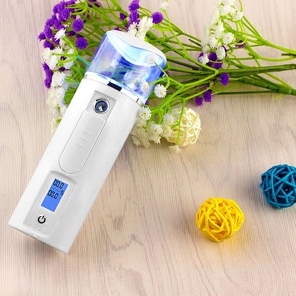 Mini Portable Facial Steamer White High Strength ABS Construction Warm Compact Design Face Sprayer for Daily Skin