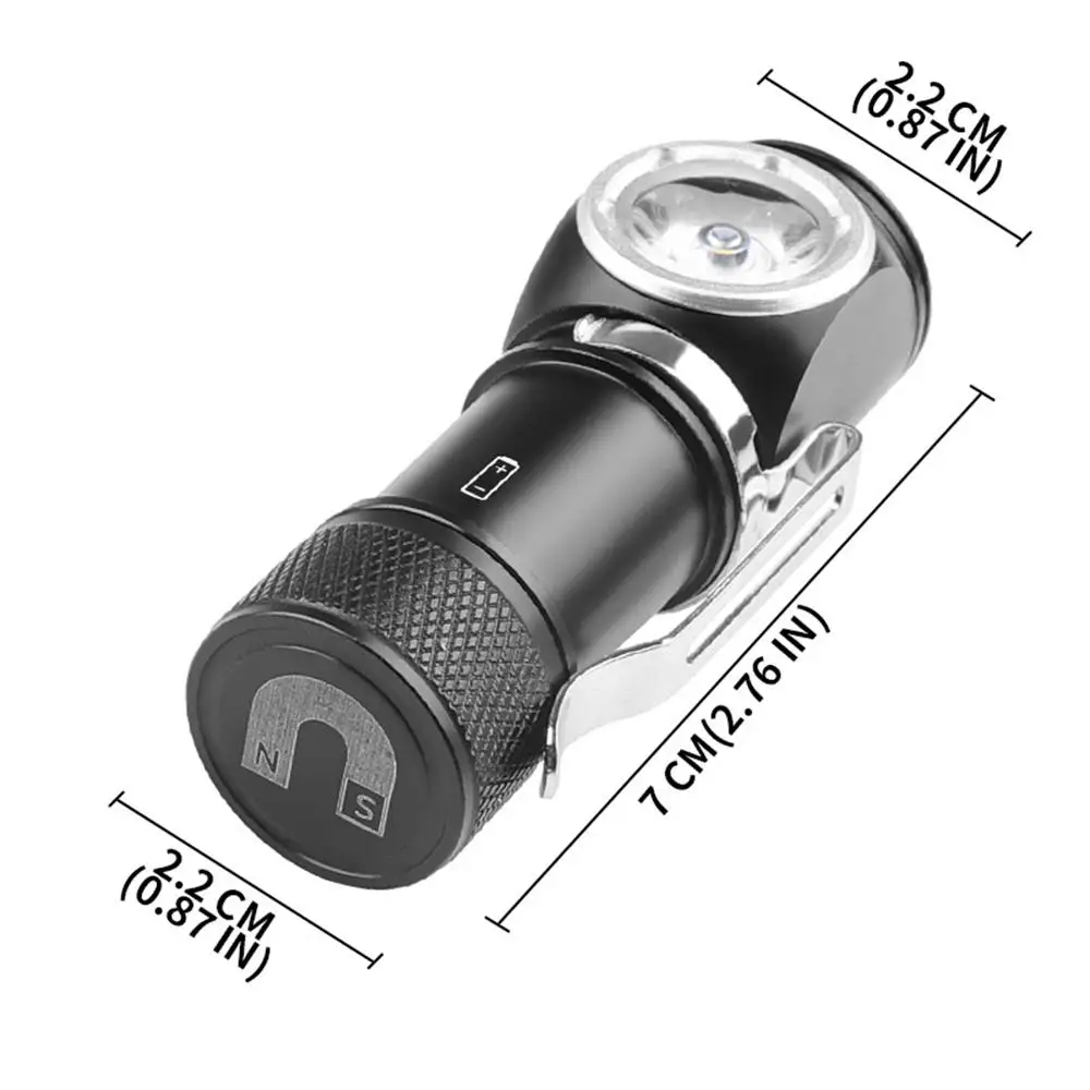 Work Flashlight With Magnet Portable Fishing Flashlight Type-c Charging Multifunction Pen Clip Headlight Headlamp Led Pen Clip
