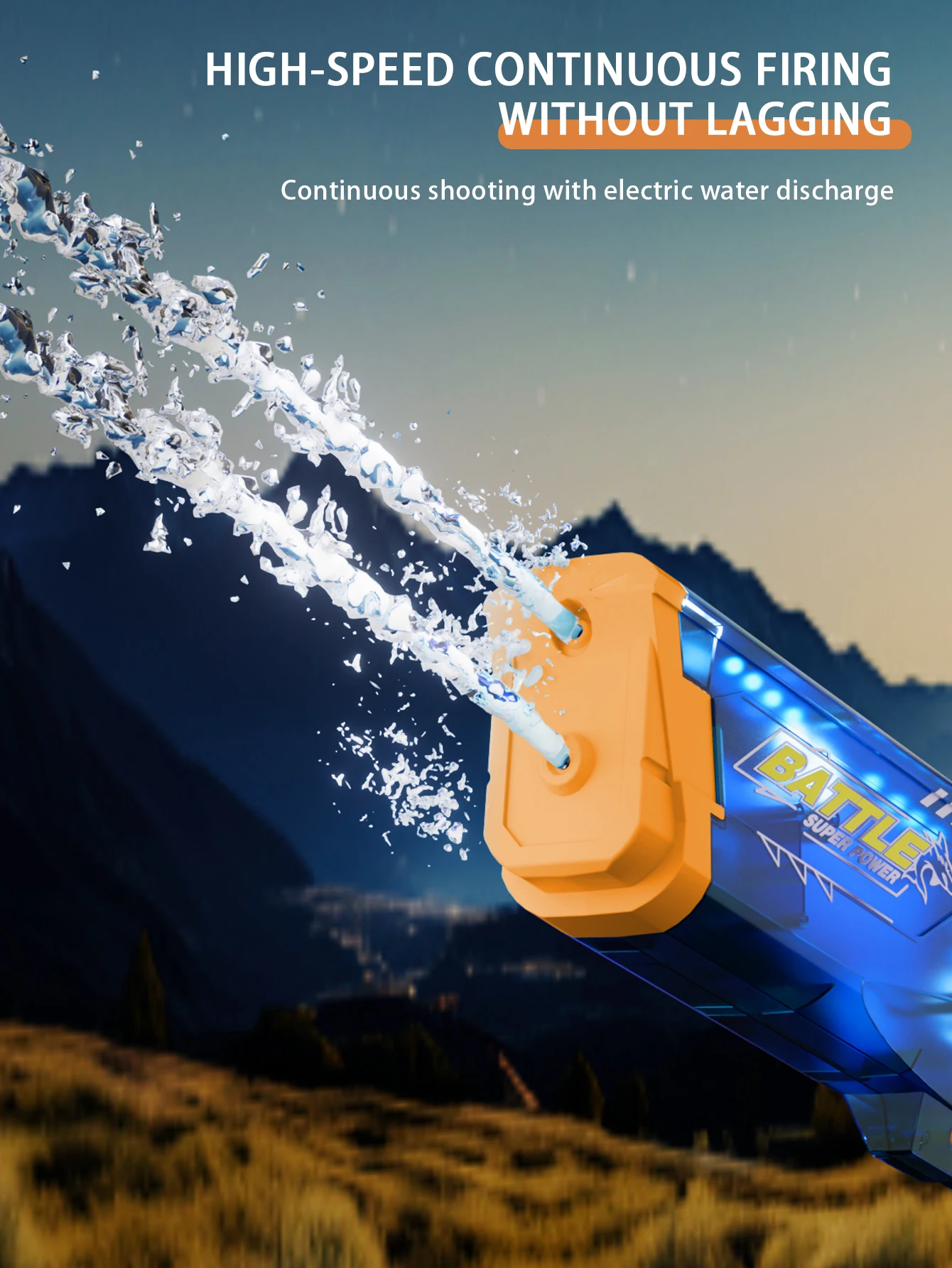 Juguete eléctrico continuo para pistola de agua para niños, tanque de almacenamiento de agua de gran capacidad, juguete para jugar en el agua en la playa