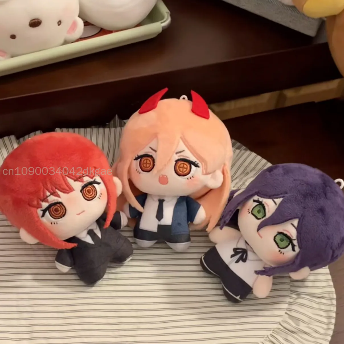 NovaNora Chainsaw Man Plush Keychain 10Cm Printed Plush Doll Makima Power Reze Bag Pendant For Anime Fans Collection