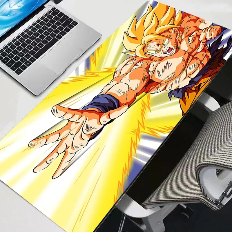 Großes E-Sport-Mauspad, glattes, flexibles Gummi, Gamer-PC-Computertastatur für CSGO Kawaii DBZ Dragon Ball Z Mosuepad