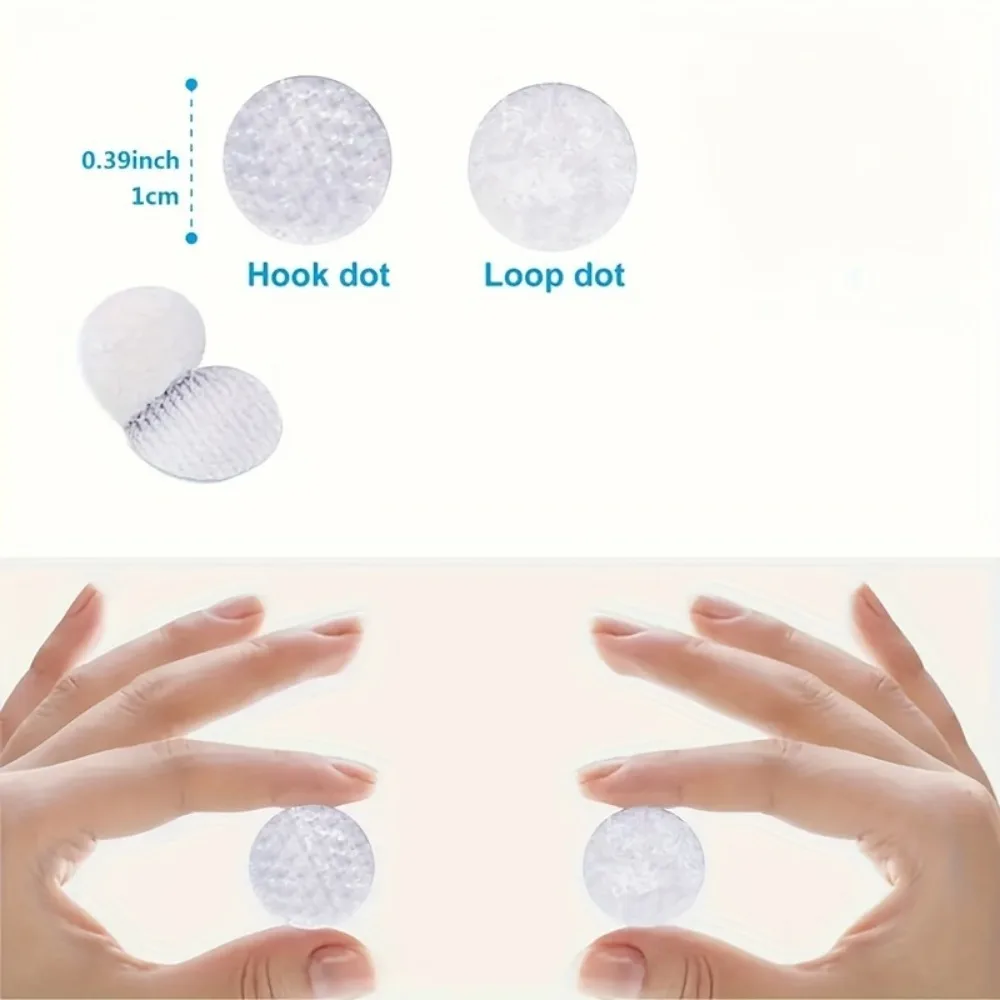 100/1000 pairs of 10/15/MM round strong dot tape, DIY self-adhesive round dot tape, round hook and loop tape, strong adhesion