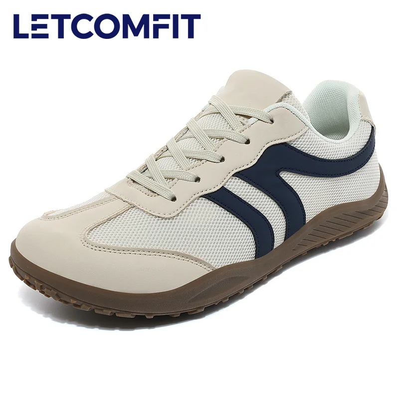 Unisex Barefoot Shoes Breathable Wide Width Minimalist Sneakers Zero Drop Classic Retro Outdoor Walking Hike Shoes for Men Women