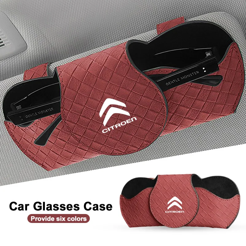 

1 шт., замшевый автомобильный солнцезащитный козырек, чехол для хранения солнцезащитных очков для Citroen C1 C2 C3 DS Vts C4 Saxo C4L C5 C6 C8 Xsara C3-XR Picasso