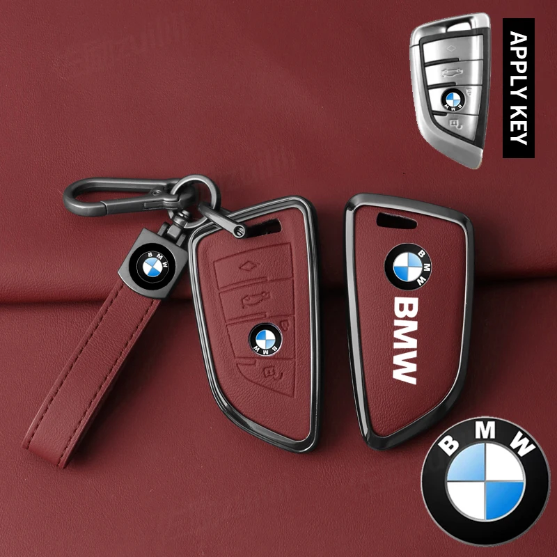 Liga de zinco caso chave do carro capa para bmw x1 x3 x4 x5 f15 x6 f16 g30 g11 f48 f39 520 525 f30 7 séries 118i 218i 320i acessórios do carro