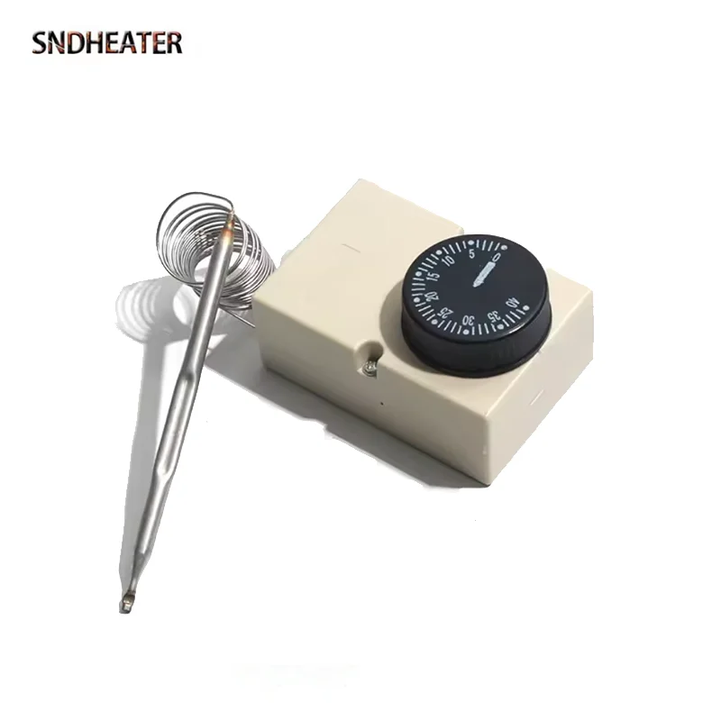 SNDHEATER Temperature Controller Switch Box 0-40C 0-50C 30-110C 50-300C Thermostat Controlling Element Spring Flexible Wire 1.3M