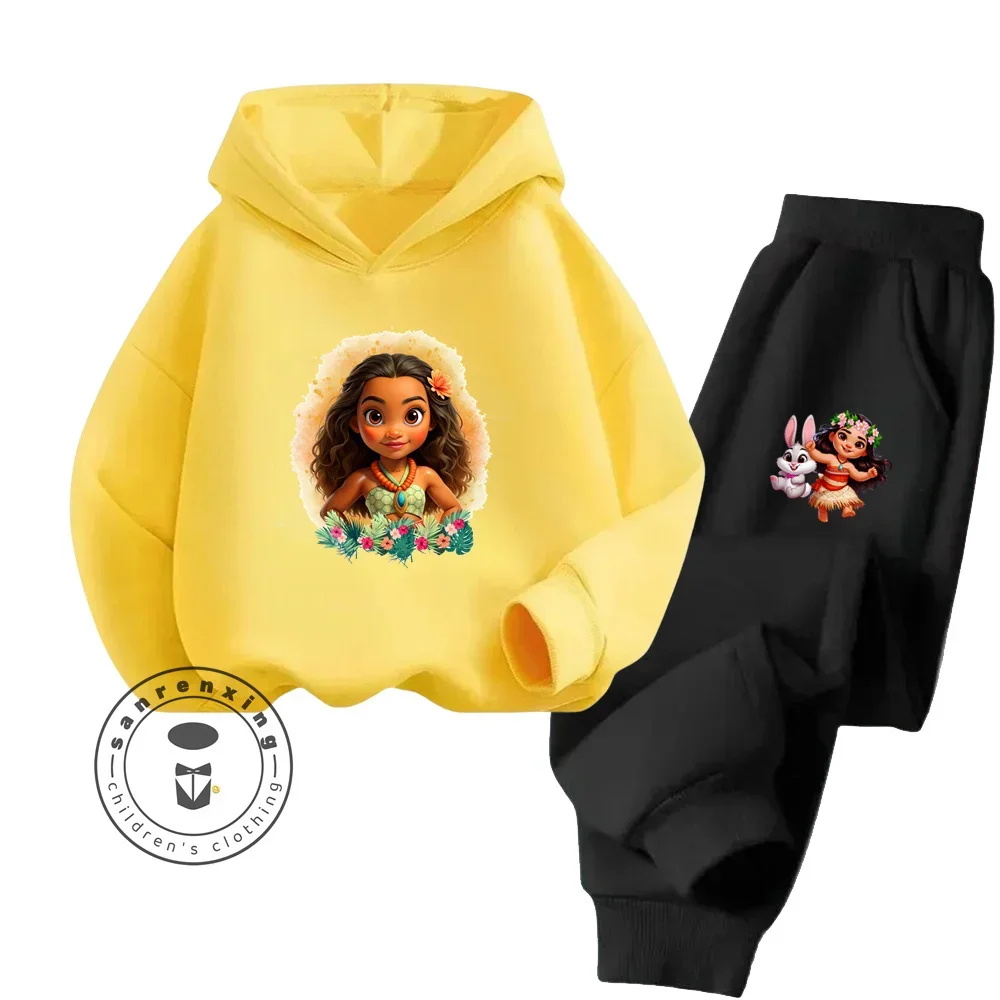 Moana Disney Soft Cotton Cute Long Sleeve for Children Fall Winter Cute Graphics Comfortable Feel Breathable Hoodie Tracksuit