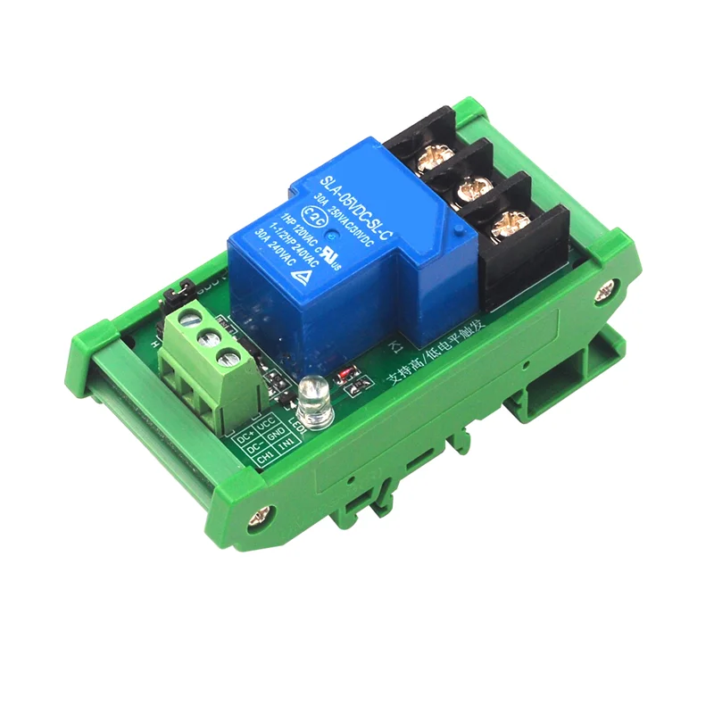 1 channel 30A relay module 5V/12V/24V with optocoupler isolation, large current, supports high and low level triggering