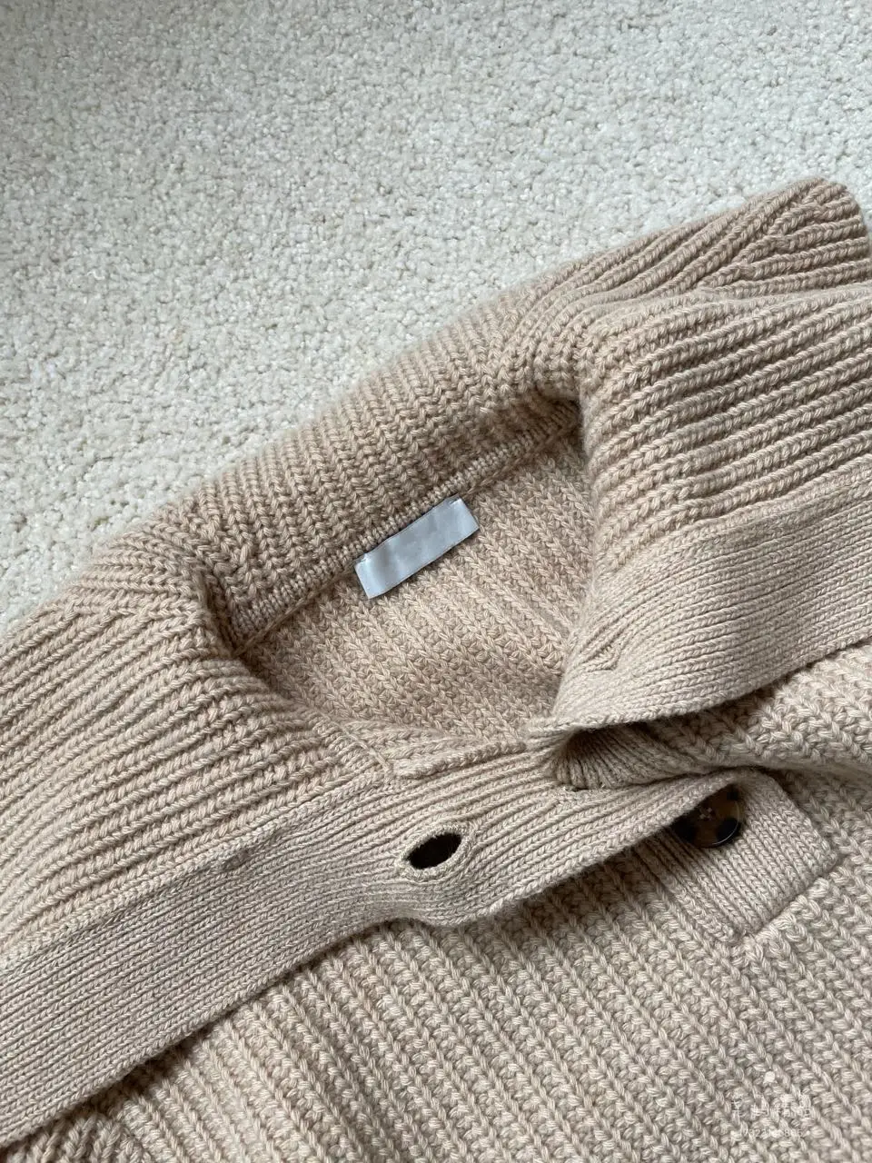 2024 Women's Clothing Large lapel two-button wool sweater Spring Summer New No.48