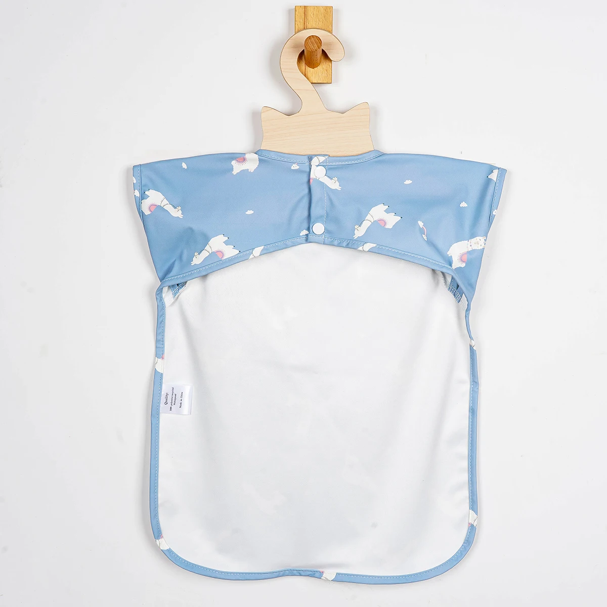 Elinfant Fashion Print Waterproof Baby Feeding Bibs With Snap Closure PU Material Baby Bibs