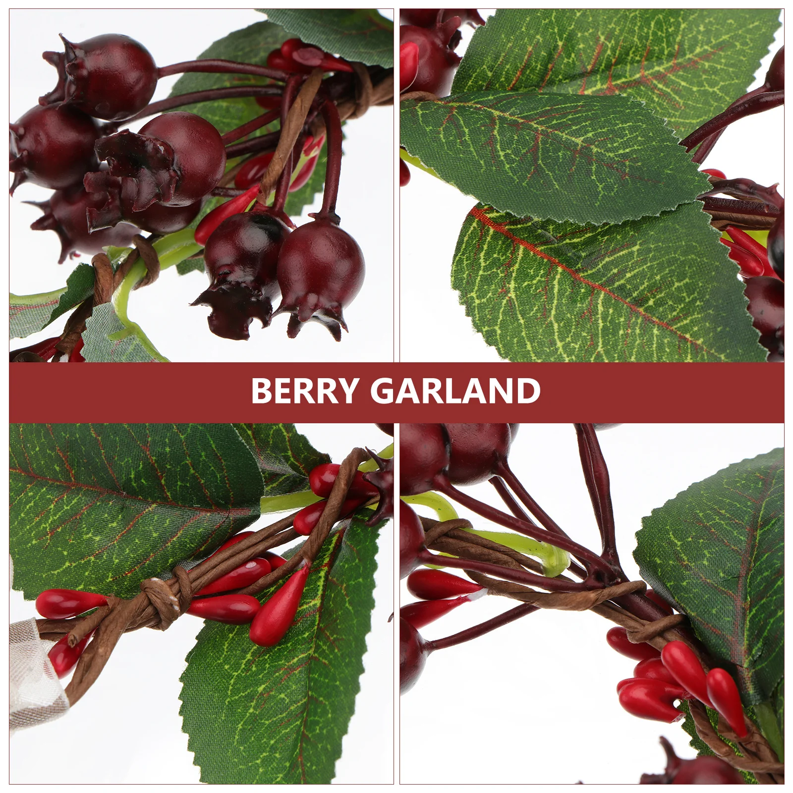 Karangan Bunga Natal Premium Merah Buatan dengan Berry, Hiasan Kepala Pengantin, Dekorasi Pesta Perayaan Pernikahan untuk Rumah, Hotel, Jendela